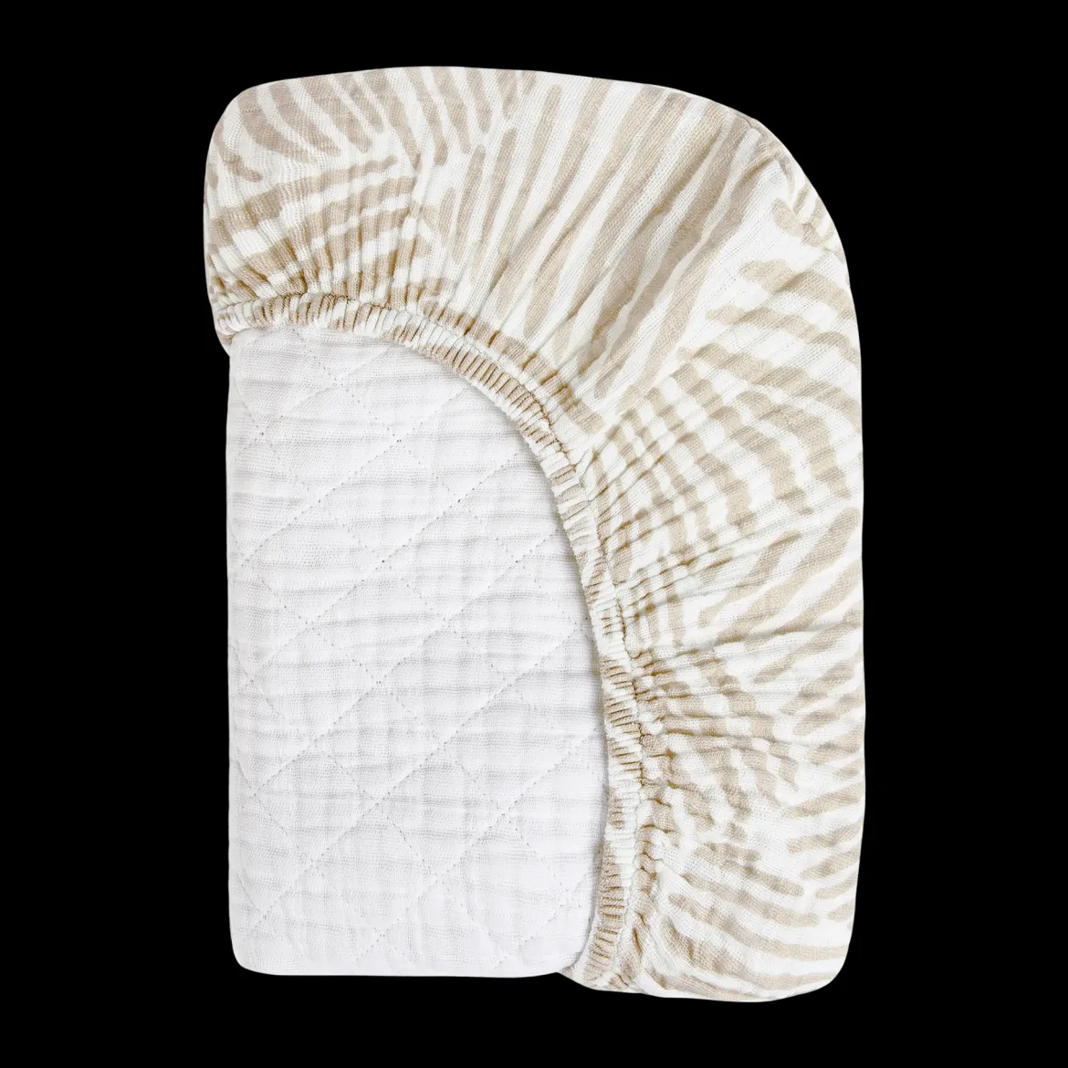 Quilted Changing Pad Cover in GOTS Certified Organic Muslin Cotton