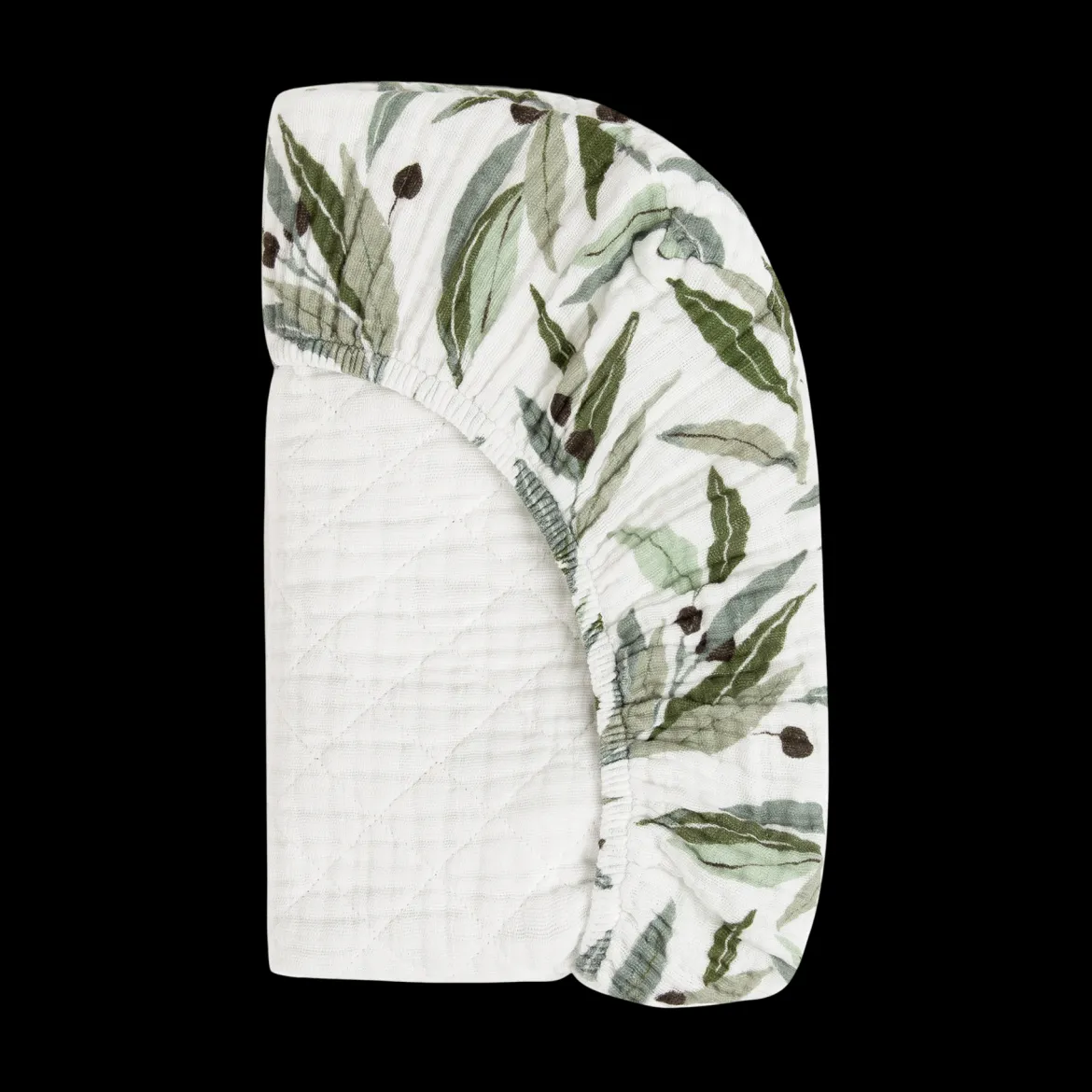 Quilted Changing Pad Cover in GOTS Certified Organic Muslin Cotton