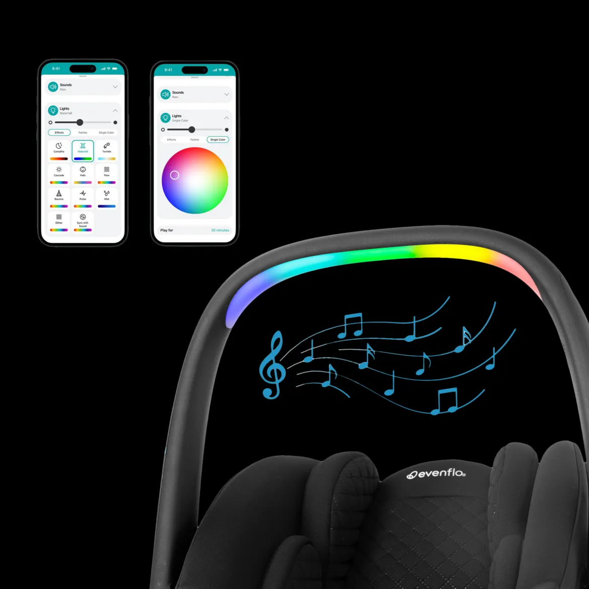 Revolve180 LiteMax NXT Rotational Infant Car Seat with SensorySoothe