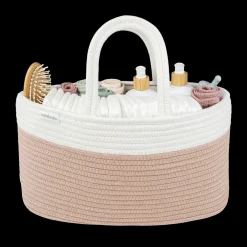 Rope Diaper Caddy Organizer with 3 Compartments