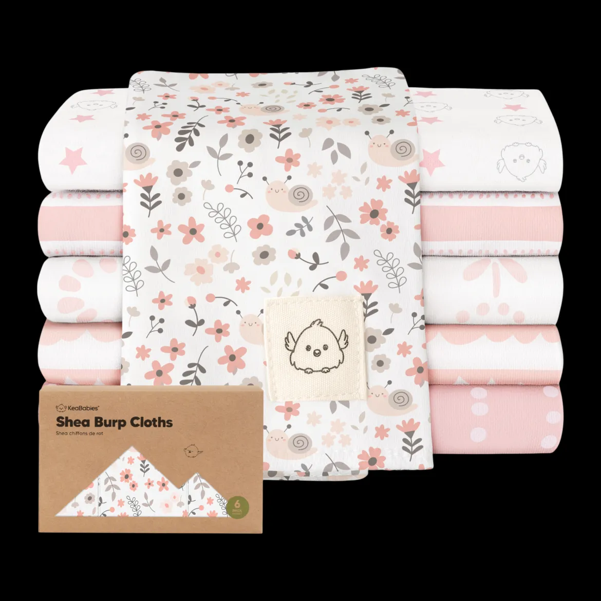 Shea Burp Cloths (6 Pack)