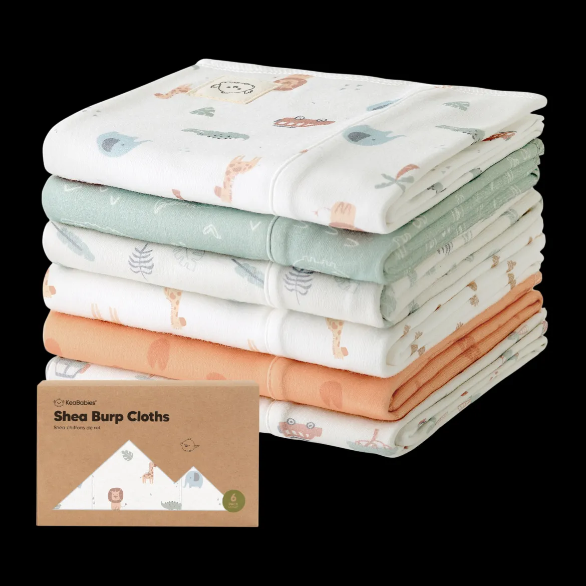 Shea Burp Cloths (6 Pack)