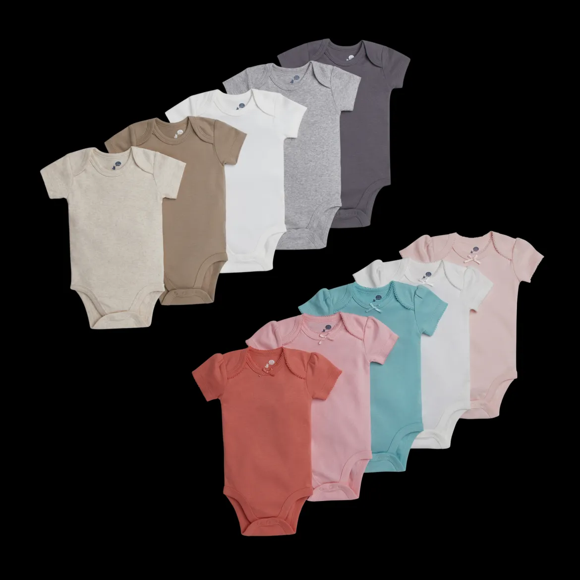 Short Sleeve Bodysuit Bundle (10 Pack)