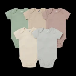 Short Sleeve Solid Organic Cotton Bodysuits (5 Pack)