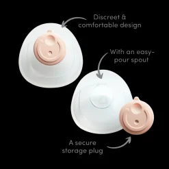 Silicone Breast Milk Collector Cups with Storage Plug (2 Pack)