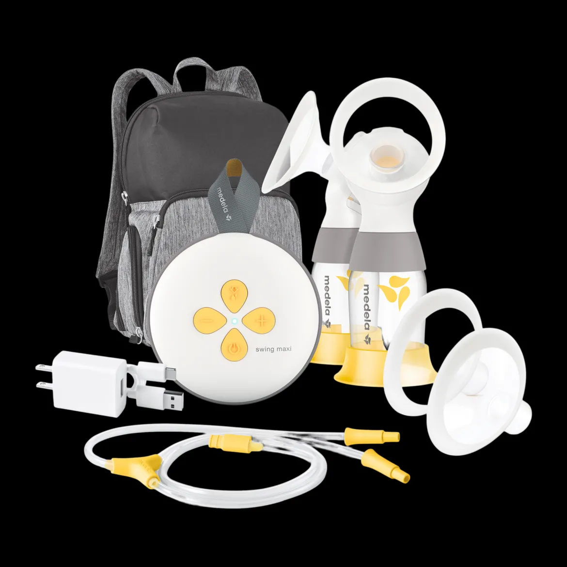 Swing Maxi Double Electric Breast Pump with Bag and Accessories