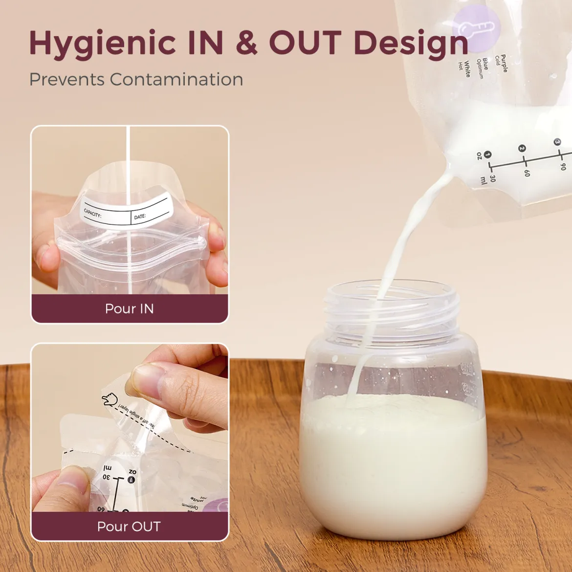 Temp-Sensing Milk Storage Bags