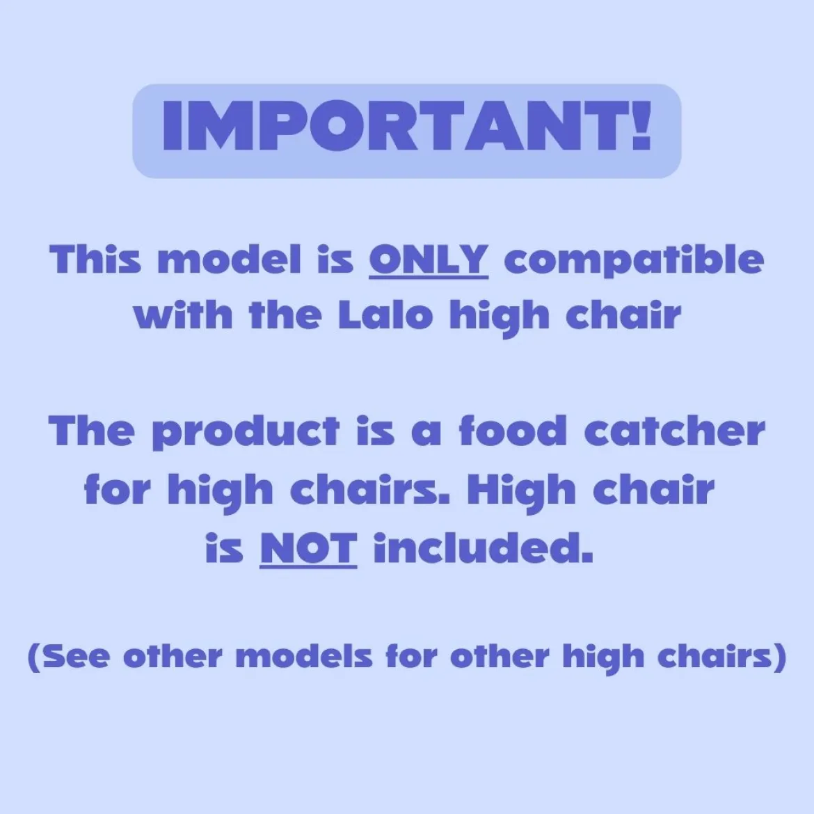 The Food Catcher for High Chairs