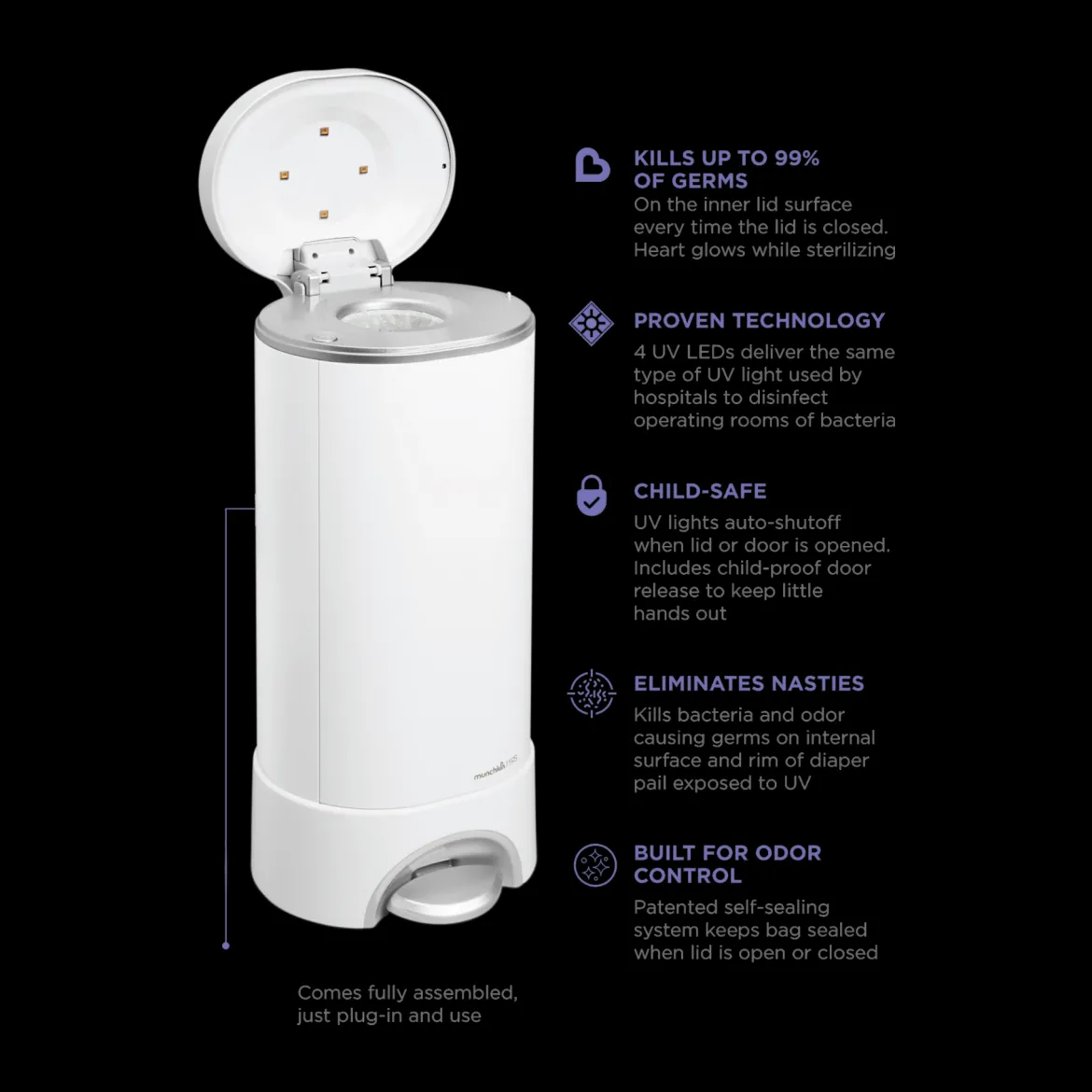 UV STEP Diaper Pail