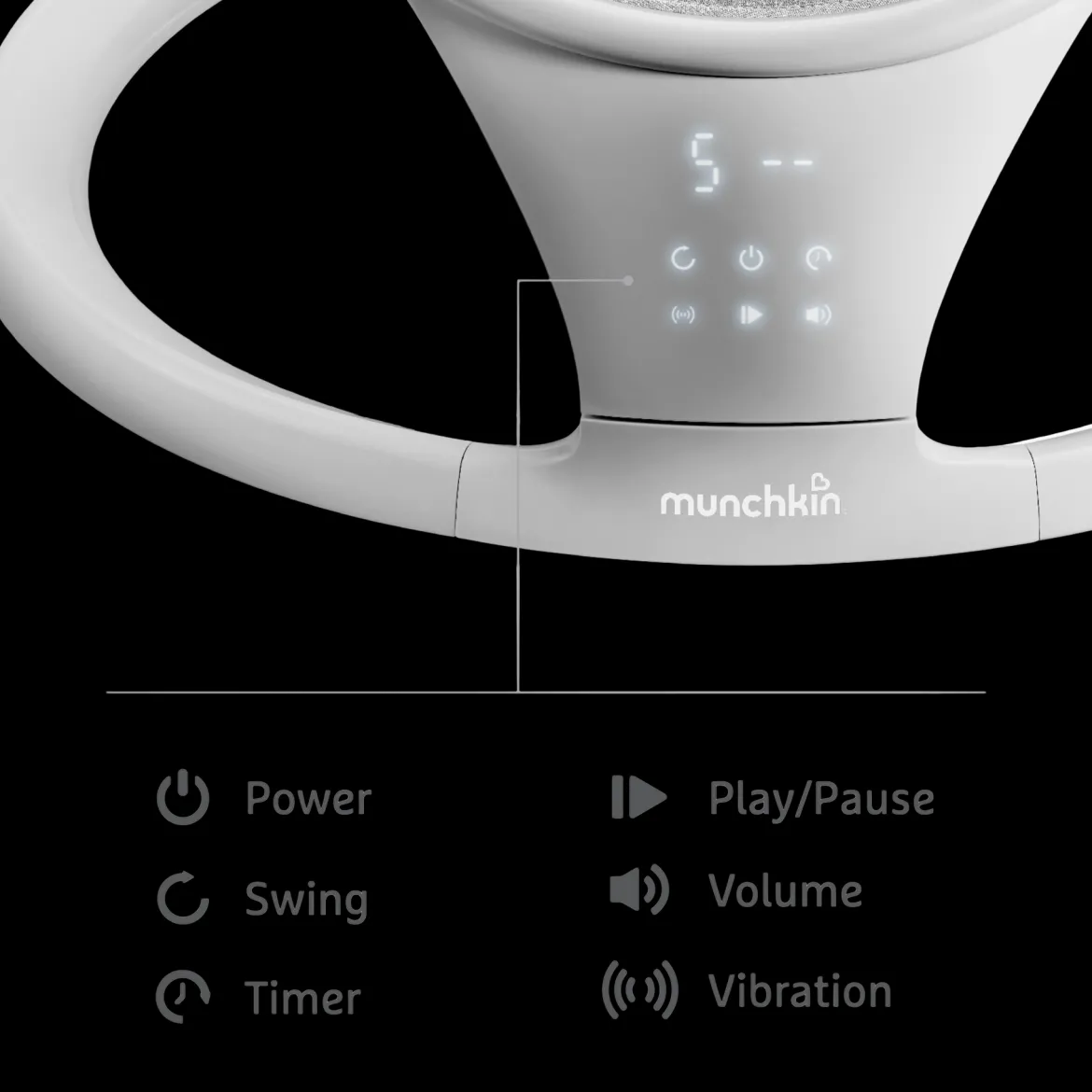 Vibration Baby Swing - Bluetooth-Enabled Smart Seat with Music and Motion