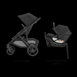 Vista V3 Stroller & Aria V2 Lightweight Infant Car Seat Travel System