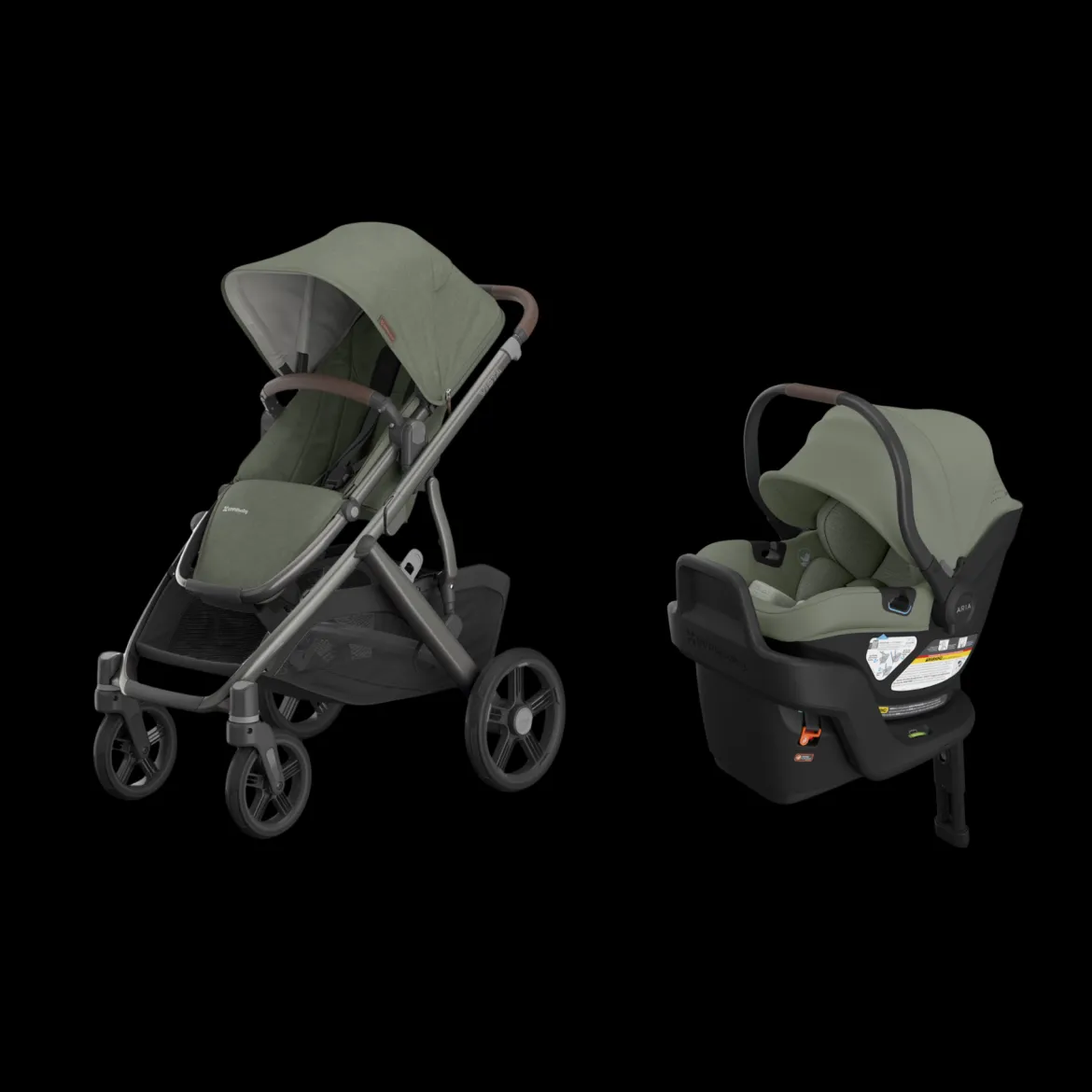 Vista V3 Stroller & Aria V2 Lightweight Infant Car Seat Travel System