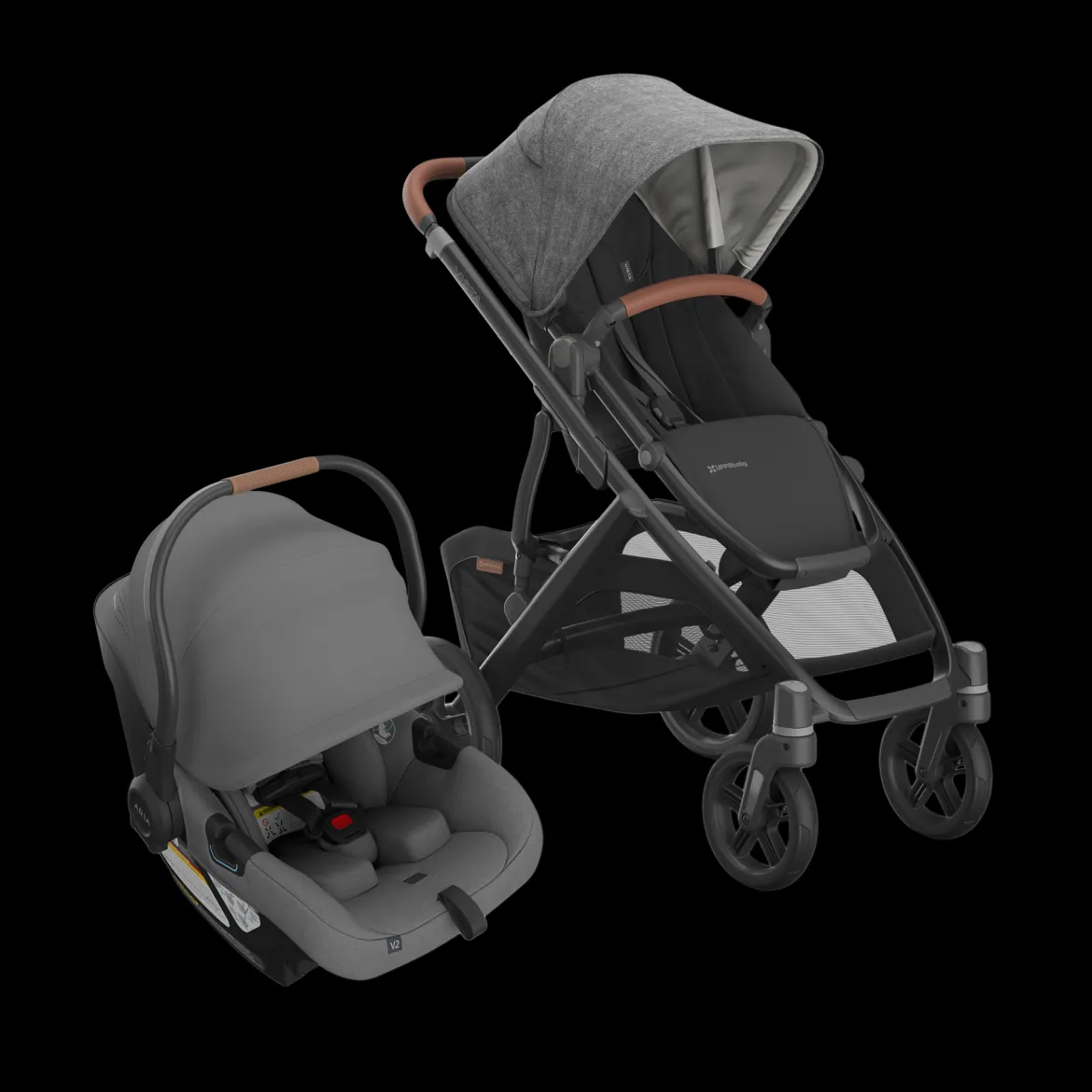 Vista V3 Stroller & Aria V2 Lightweight Infant Car Seat Travel System