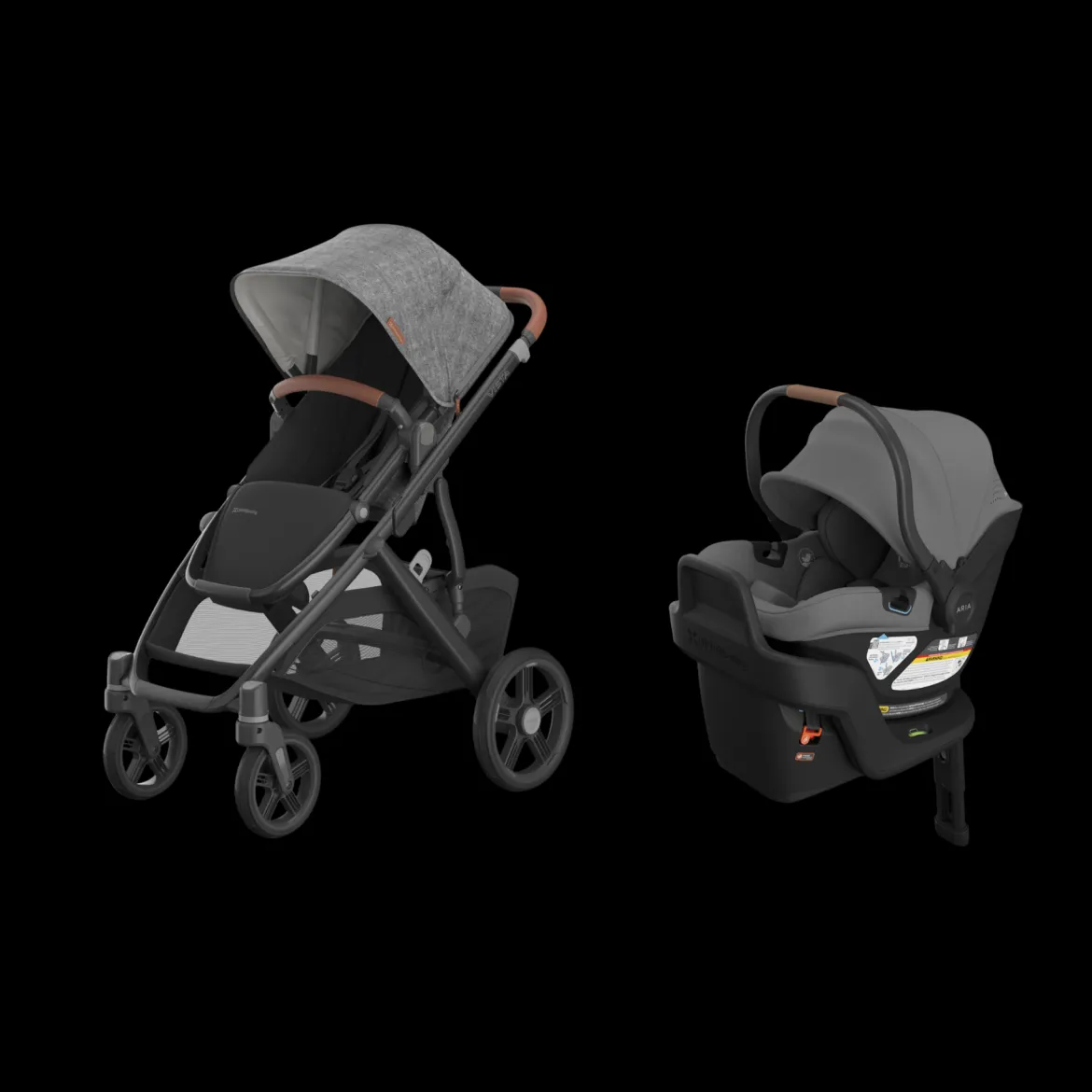 Vista V3 Stroller & Aria V2 Lightweight Infant Car Seat Travel System
