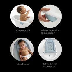 Wave 4-in-1 Bath Tub, Rinser & Spout Cover Bundle