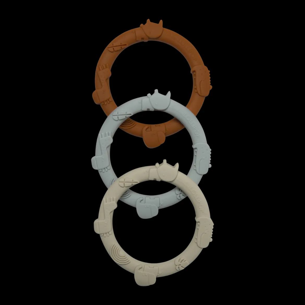 Wild Teething Ring Set